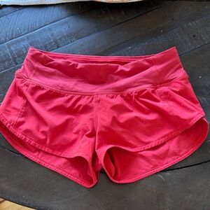 Lululemon Athletica Vibrant Red Athletic Shorts